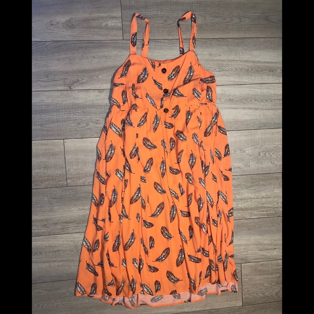 SOLD!!! - Coral feather strap dress, plus size, torrid, size 2